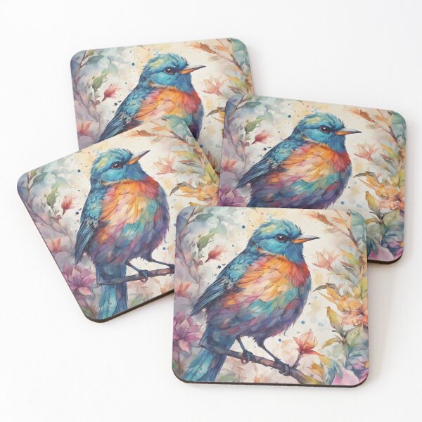 Item preview, Watercolor bird on a branch designed and sold by MauraMeadow.