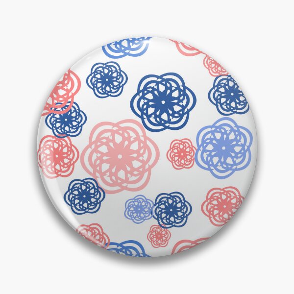 Item preview, pink and blue Sakura flowers cartoon seamless, sweet and cute bright of nature designed and sold by pipikijung.
