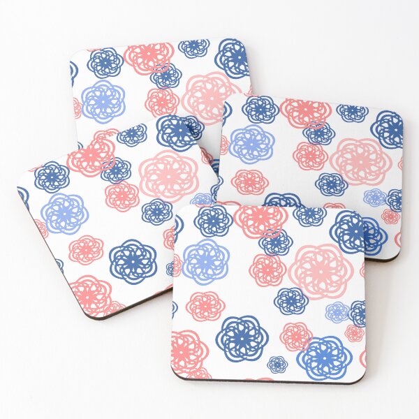 Item preview, pink and blue Sakura flowers cartoon seamless, sweet and cute bright of nature designed and sold by pipikijung.