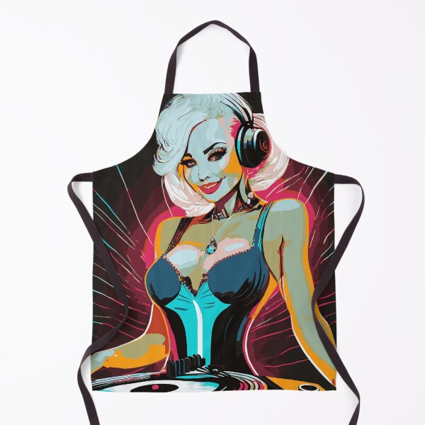 Item preview, Cartoon DJ girl designed and sold by Boogeyman Bill.
