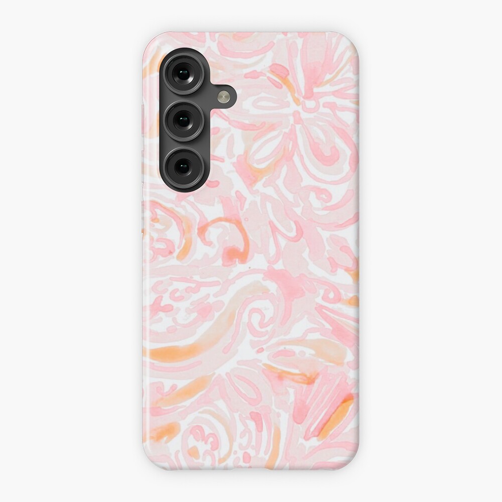 Coral Pink Floral Design  iPhone Case