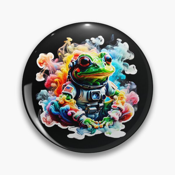 Item preview, Astronaut Frog Smoke Art Style designed and sold by WIKWOK.