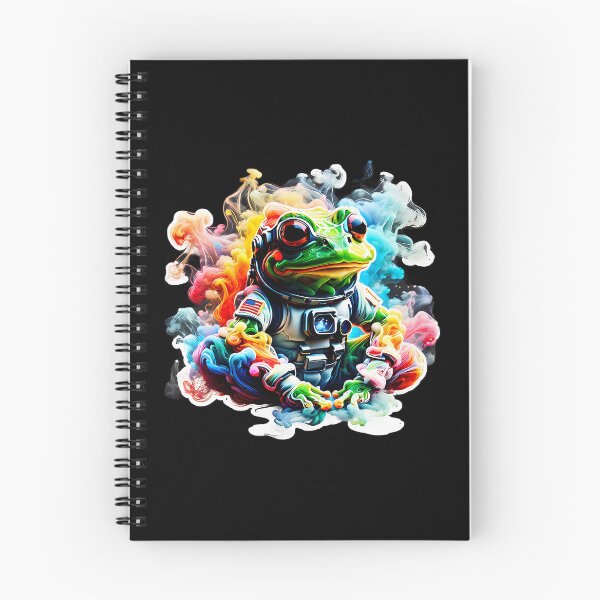 Item preview, Astronaut Frog Smoke Art Style designed and sold by WIKWOK.