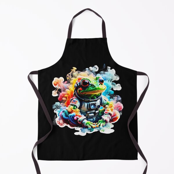 Item preview, Astronaut Frog Smoke Art Style designed and sold by WIKWOK.