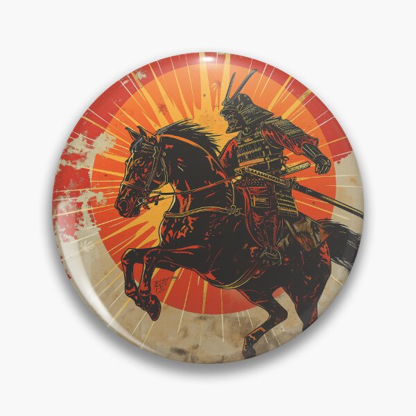 Item preview, Samurai riding a horse illustration sticker & Print designed and sold by BLACKJAZ.
