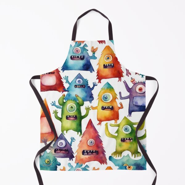 Item preview, Funny colorful little one-eyed monsters in watercolor. designed and sold by kreativeadern.