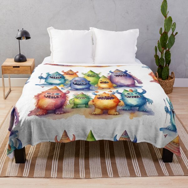 Item preview, Funny colorful little monsters in watercolor. designed and sold by kreativeadern.