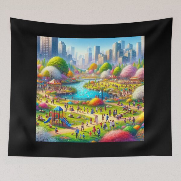 Item preview, Springtime City Park Bliss designed and sold by BestArtByArvind.