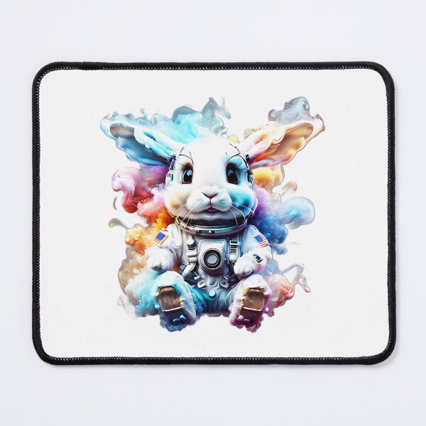 Item preview, Astronaut Rabbit Smoke Art Style designed and sold by WIKWOK.