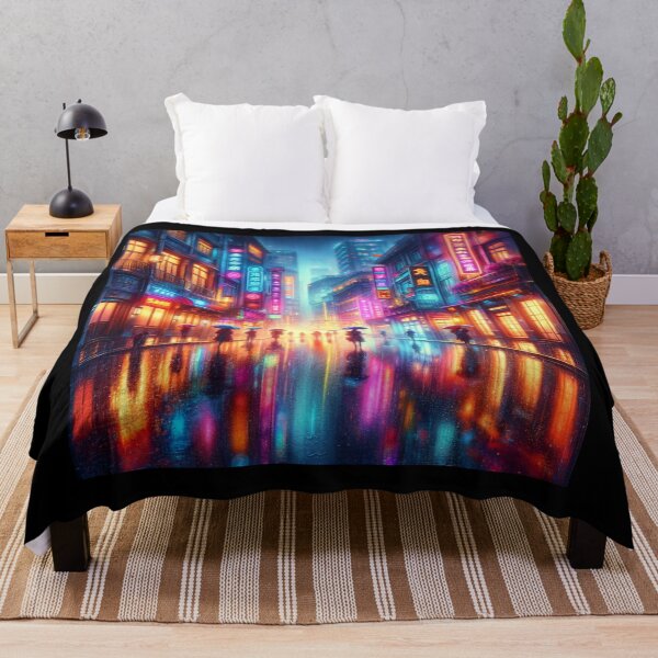 Item preview, Rainy City Nightscape designed and sold by BestArtByArvind.