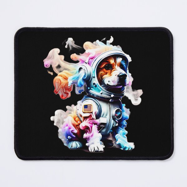 Item preview, Astronaut Dog Smoke Art Style designed and sold by WIKWOK.