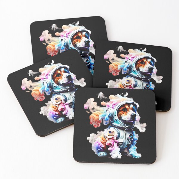 Item preview, Astronaut Dog Smoke Art Style designed and sold by WIKWOK.