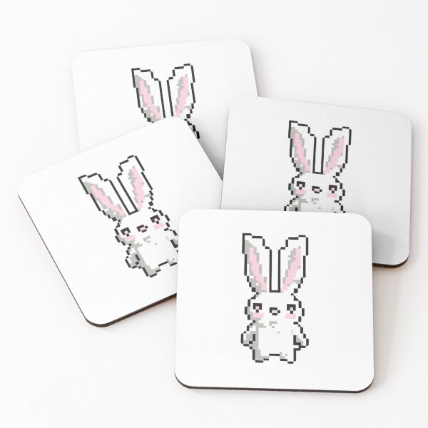 Item preview, Sweet pixel white rabbit designed and sold by HarriPaloma.