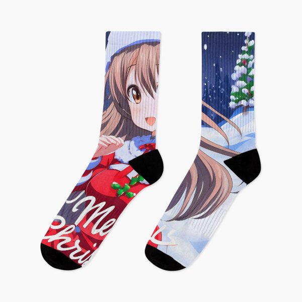Item preview, Cute Anime girl wishing Merry Christmas - 1 designed and sold by StellaArtz.