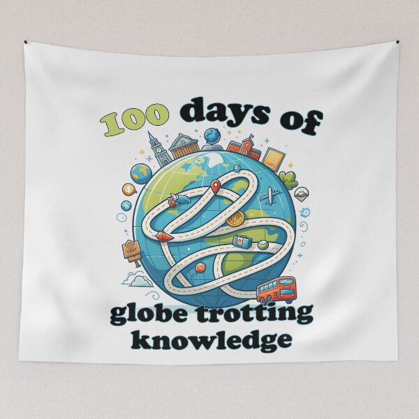 Item preview, 100 days of globe trotting knowledge designed and sold by YokujinDesign.