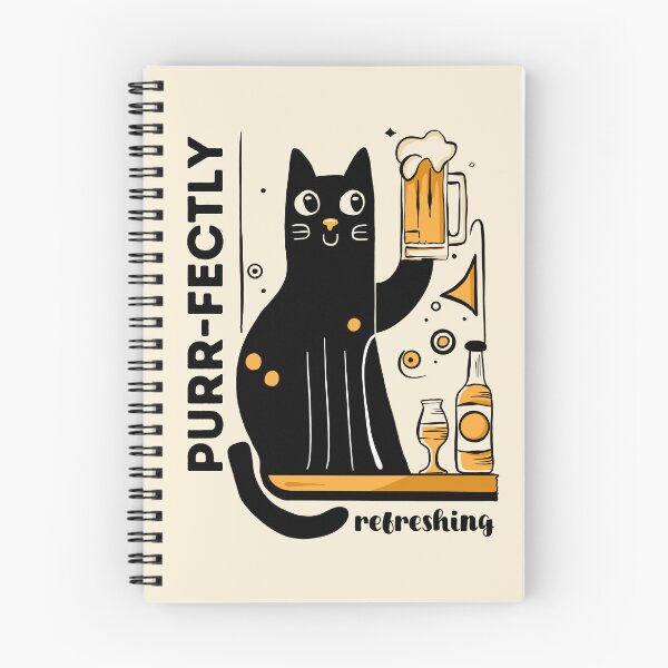 Item preview, Purr-fectly Refreshing - Cat Holding a Beer, Hand-drawn Design designed and sold by DonateWord.
