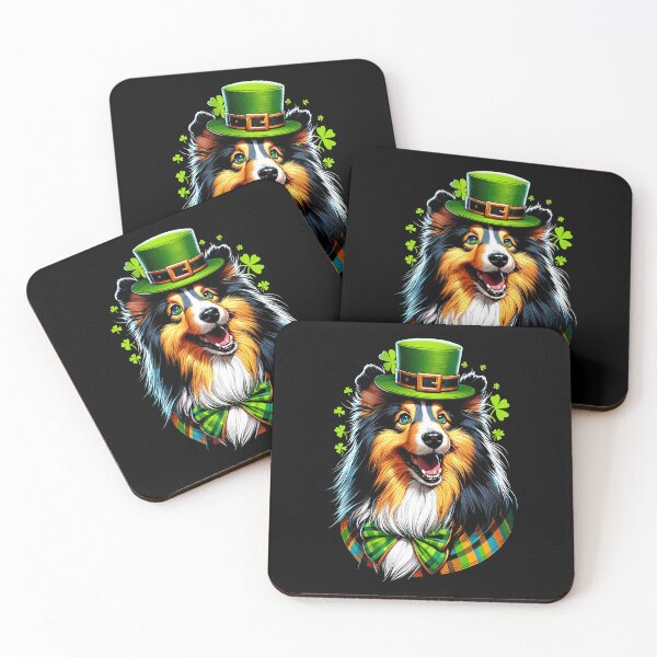 Item preview, Shetland Sheepdog St Patrick's Day Irish Leprechaun Clover Shamrock designed and sold by JoelFox165.