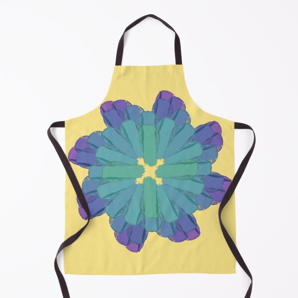 Item preview, Impasto flower petals Mandala (horizontal secondary bluish colour) designed and sold by m-yoga-store.
