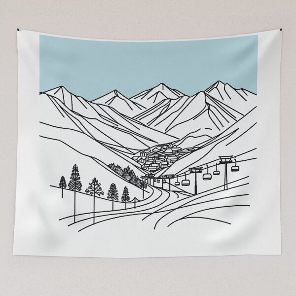 Item preview, Hakuba Ski Resort, Japan, Artwork designed and sold by ArtfulMiller.