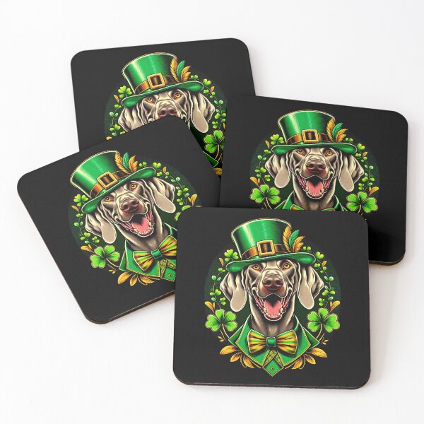Item preview, Weimaraner Dog St Patrick's Day Irish Leprechaun Clover Shamrock designed and sold by JoelFox165.