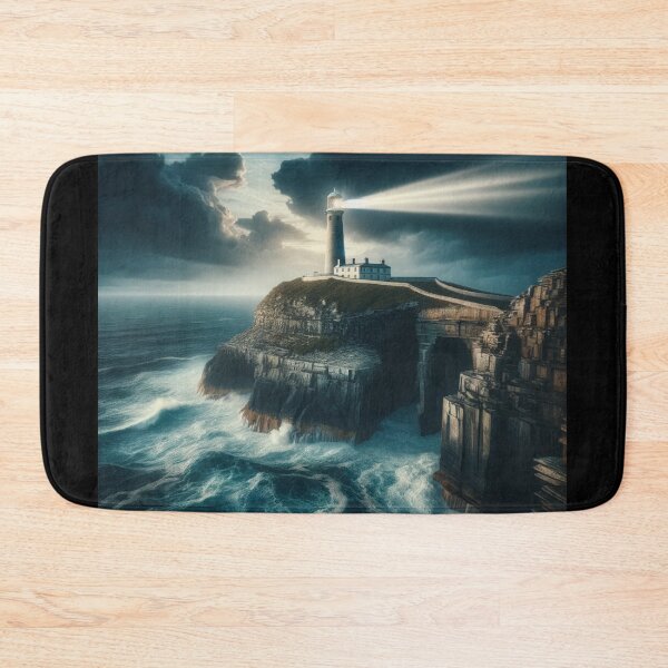 Item preview, Stormy Lighthouse Vigil designed and sold by BestArtByArvind.