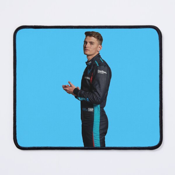 Item preview, Logan Sargeant F1 Driver in Race Suit side profile Williams F1 Team Alex Albon designed and sold by FormulaGTee1.