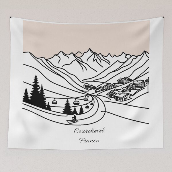 Item preview, Courchevel Ski Resort, France, Artwork designed and sold by ArtfulMiller.
