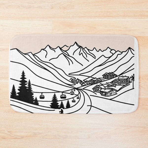 Item preview, Courchevel Ski Resort, France, Artwork designed and sold by ArtfulMiller.