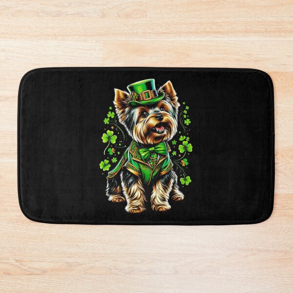 Item preview, Yorkshire Terrier Dog St Patrick's Day Irish Leprechaun Clover Shamrock designed and sold by JoelFox165.