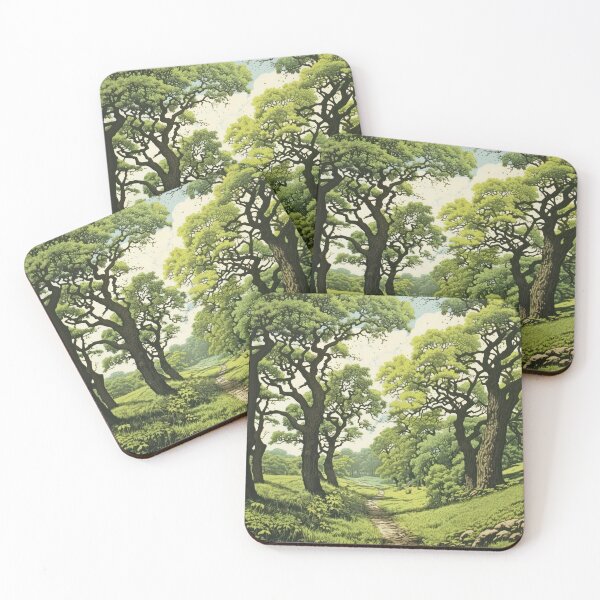 Item preview, big green trees, forest in summer designed and sold by Mauswohn.