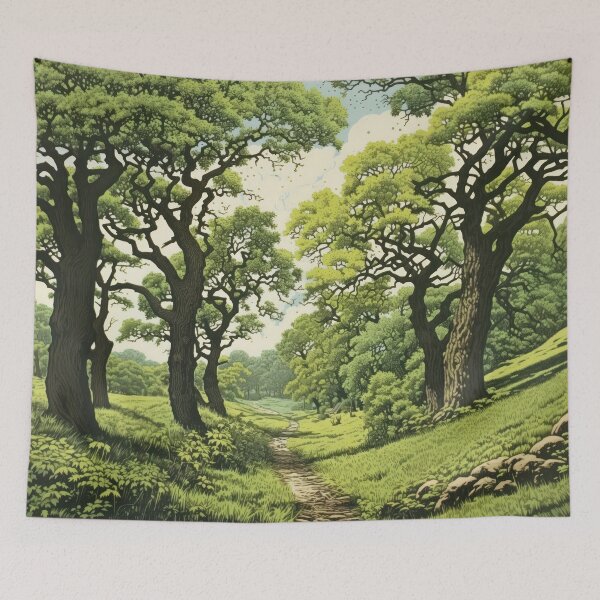 Item preview, big green trees, forest in summer designed and sold by Mauswohn.