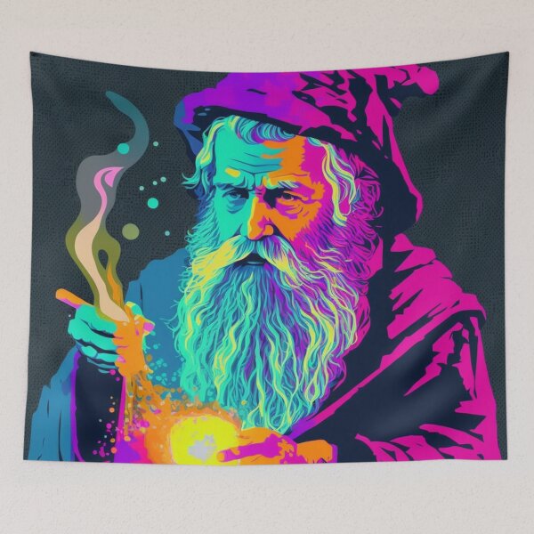 Item preview, Wizard Casting a Spell Pop Art 3 designed and sold by AstroRisq.