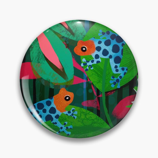 Item preview, Red headed poison dart fog, digital illustration designed and sold by Magdanatka.