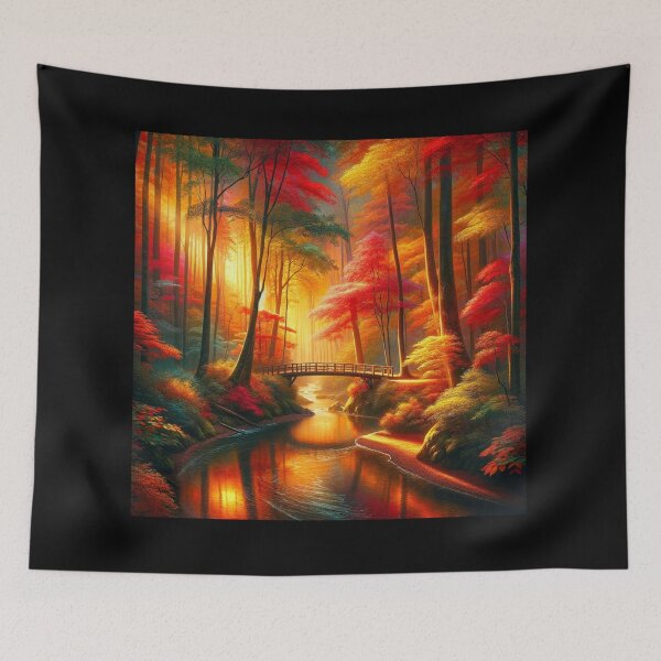 Item preview, Autumn River Reverie designed and sold by BestArtByArvind.