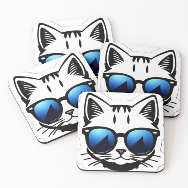 Item preview, Cute kitty cat in sunglasses sticker designed and sold by Flowerslaps.