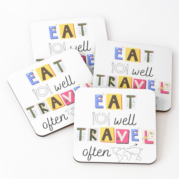 Item preview, Eat Well, Travel Often designed and sold by Inspirely.