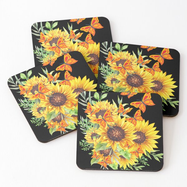 Item preview, butterflies on sunflowers designed and sold by LYDIA0304.