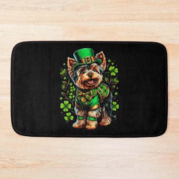 Item preview, Yorkshire Terrier Dog St Patrick's Day Irish Leprechaun Clover Shamrock designed and sold by JoelFox165.