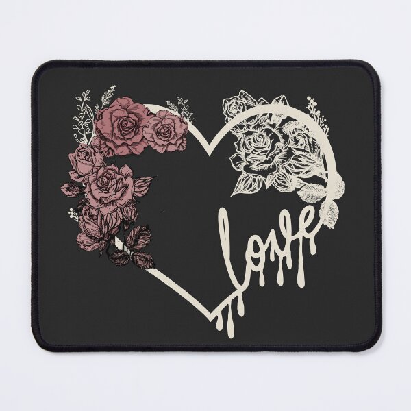 Item preview, Love heart and roses dark romantic design col. cream designed and sold by PoeticTheory.