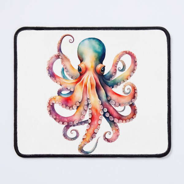 Item preview, Colorful Watercolor Octopus Portrait designed and sold by anyasevchenko.