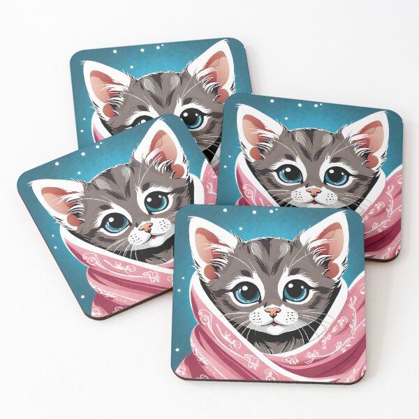 Item preview, Cute Kitty Snuggling a Blanket designed and sold by Devo07.