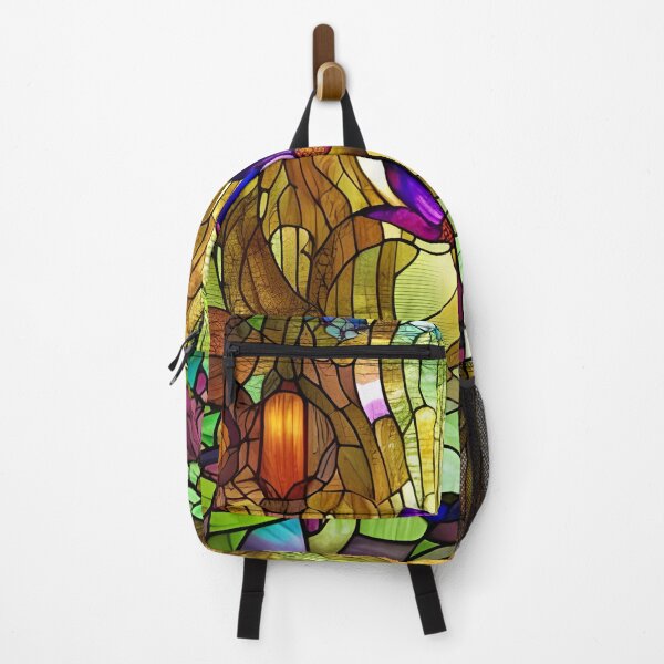 Item preview, Stained Glass Glowing Purple Lotus #7 designed and sold by ChanceTwoArt.