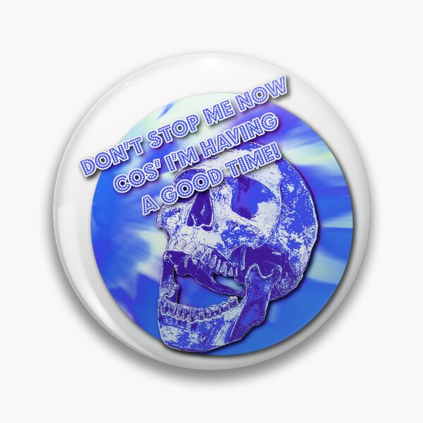 Item preview, SK Don't stop me now-Blue Laughing Skull designed and sold by SueKnox.