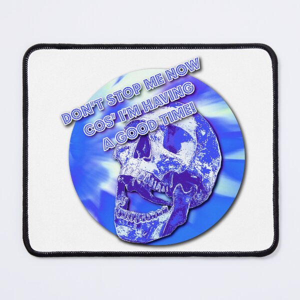 Item preview, SK Don't stop me now-Blue Laughing Skull designed and sold by SueKnox.