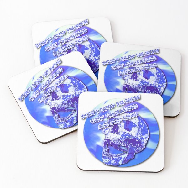 Item preview, SK Don't stop me now-Blue Laughing Skull designed and sold by SueKnox.