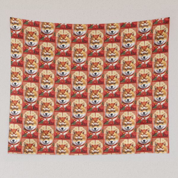 Item preview, Chinese New Year lovely shiba dog lucky Wealthy, prosperous and happy. designed and sold by nimnaree.