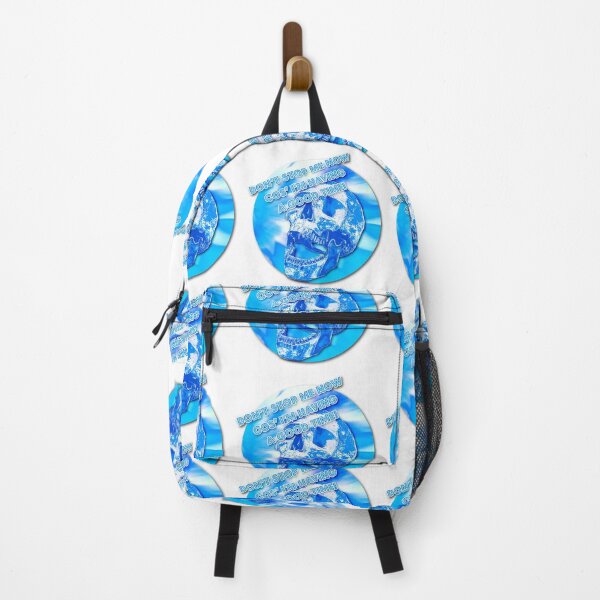 Item preview, SK Don't stop me now - Aqua Blue Laughing Skull designed and sold by SueKnox.
