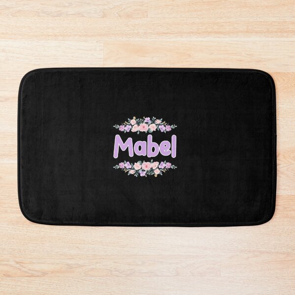 Item preview, Purple Flower Mabel Name Label (Black) designed and sold by NormadWorld.