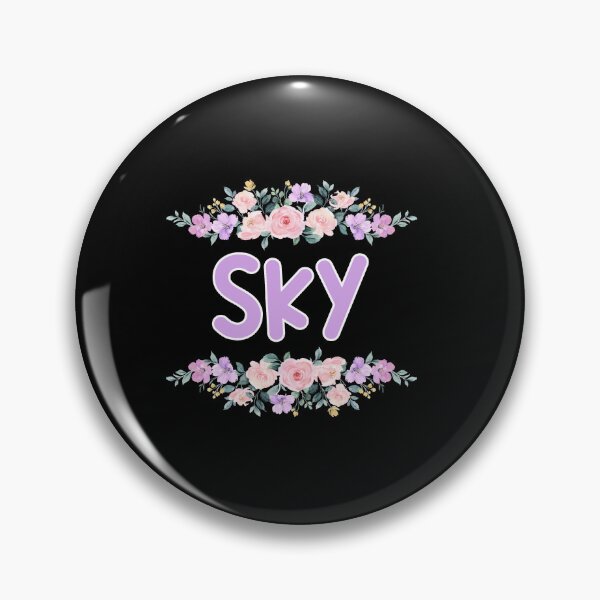 Item preview, Purple Flower Sky Name Label (Black) designed and sold by NormadWorld.