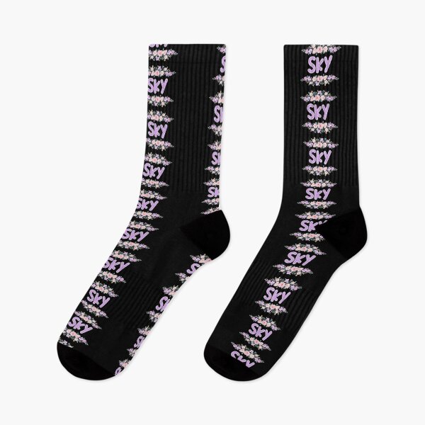 Item preview, Purple Flower Sky Name Label (Black) designed and sold by NormadWorld.